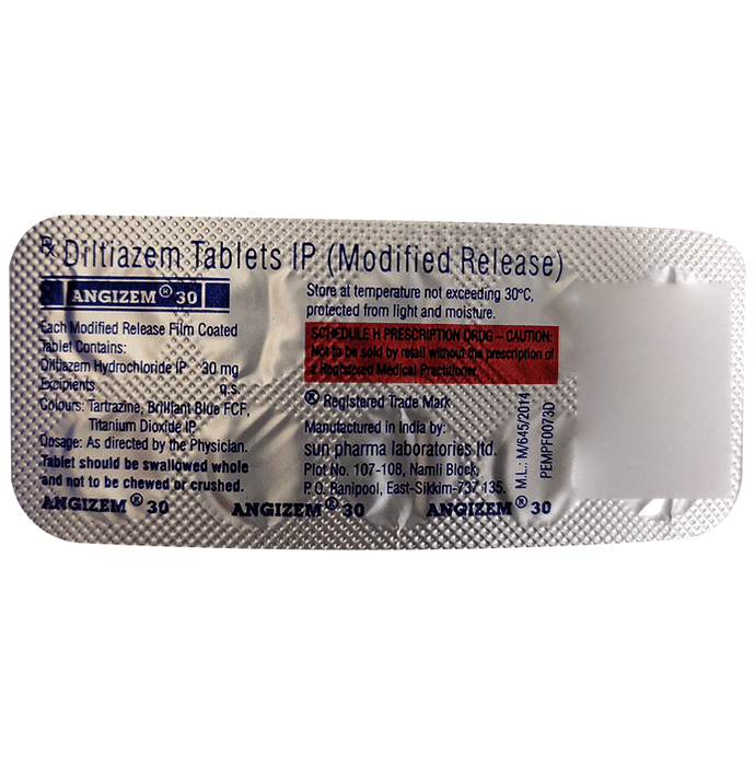 Angizem 30 Tablet MR