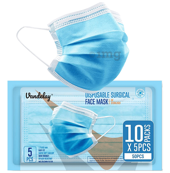 Vandelay 3 Ply Disposable Surgical Face Mask