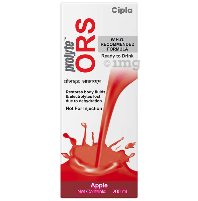Prolyte ORS Ready To Drink From Cipla For Dehydration Apple Buy box of