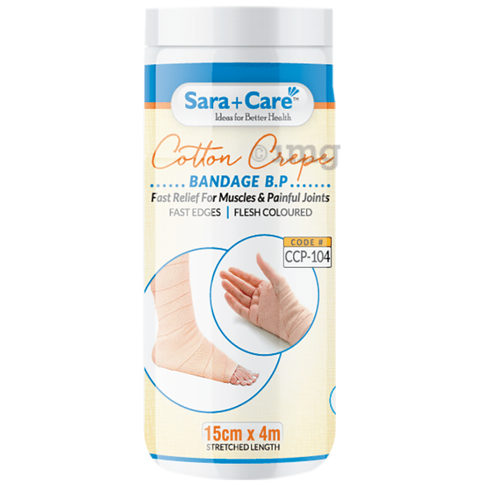 Sara+Care CCP 104 Cotton Crepe Bandage 15cm