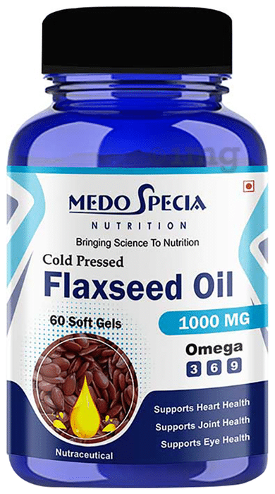 Medo Specia Nutrition Cold Pressed Flaxseed Oil 1000mg Soft Gel