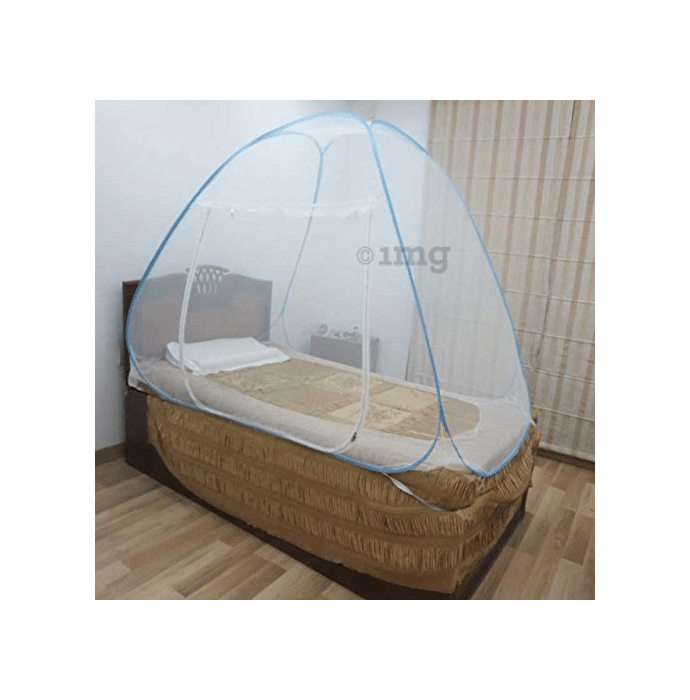 Healthgenie Single Bed Mosquito Net Blue