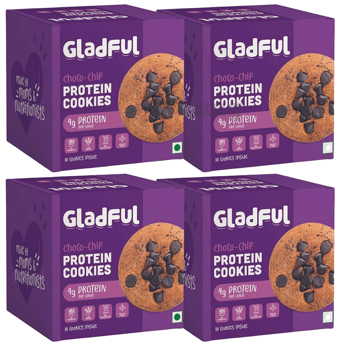 Gladful Protein Cookies (10 Each) Choco Chip