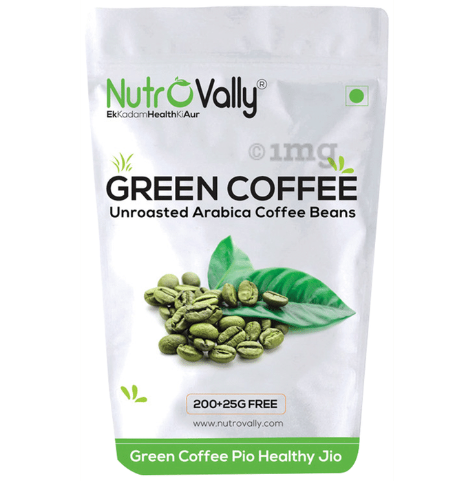 Nutrovally Unroasted Green Coffee Beans for Weight Management (225gm Each)