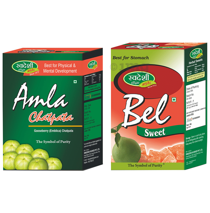 Swadeshi Ayurved Combo Pack of Amla Chatpata & Bel Sweet (250gm Each)