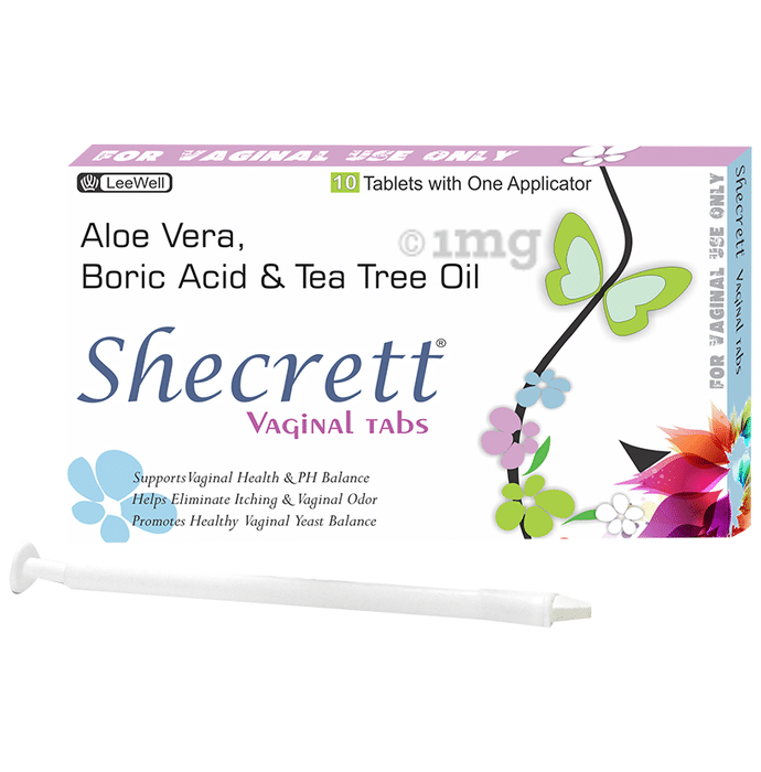 Shecrett Vaginal Boric Acid Suppositories for Yeast & Bacterial Infections, Discharge, Itching, Burning Aid