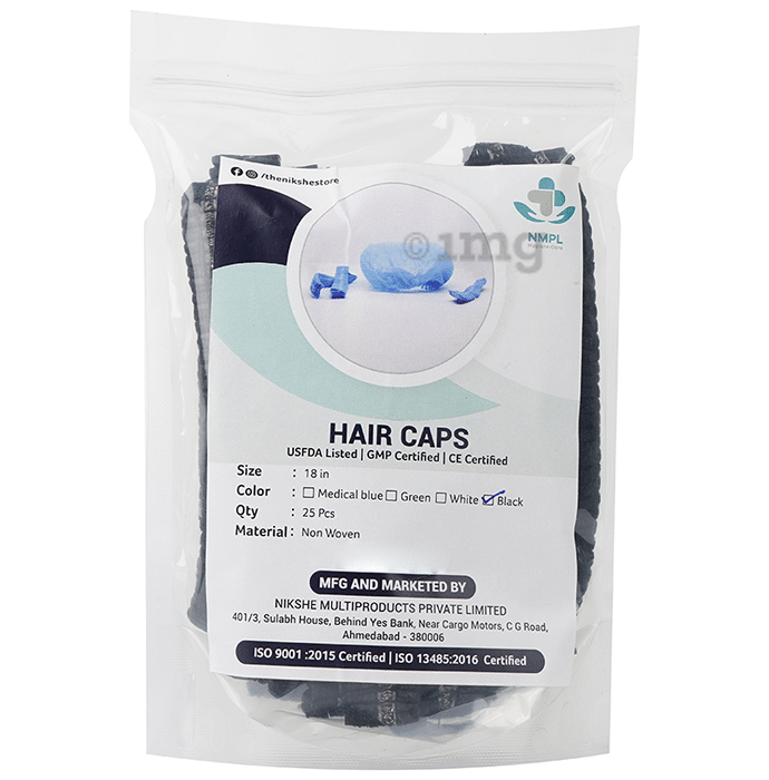 NMPL Hygiene Care Hair Cap Black