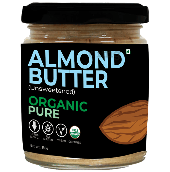 Honestly Organic Almond Butter Unsweetened Buy jar of 180.0 gm Paste