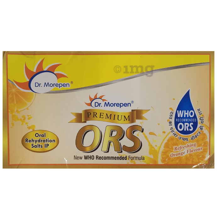 Dr. Morepen Premium ORS Powder | Sachet for Oral Rehydration | Flavour Orange