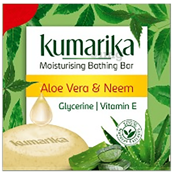 Kumarika Moisturising Bathing Bar (75gm Each) Buy 4 Get 1 Free Aloe Vera & Neem