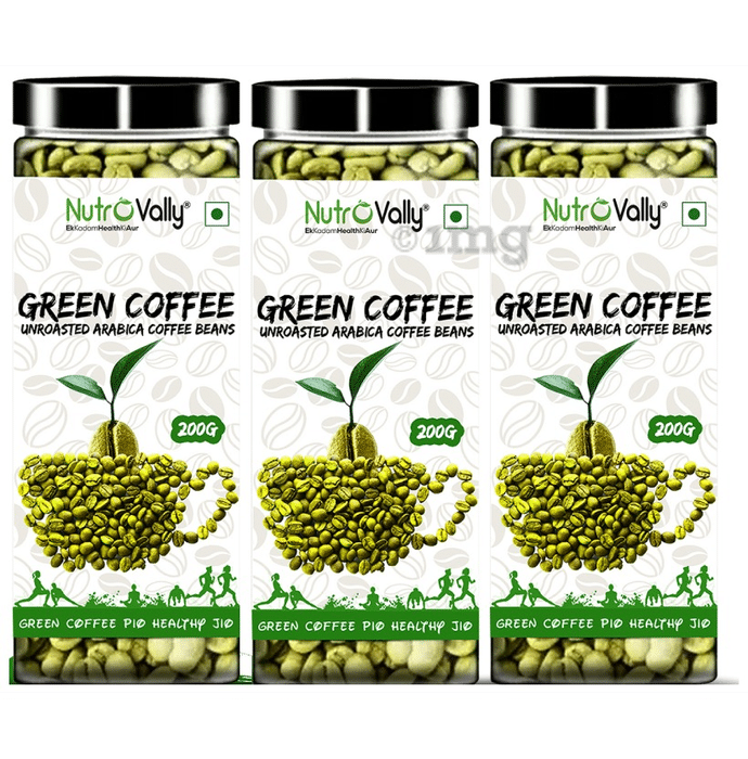 Nutrovally Unroasted Green Coffee Beans (200gm Each)