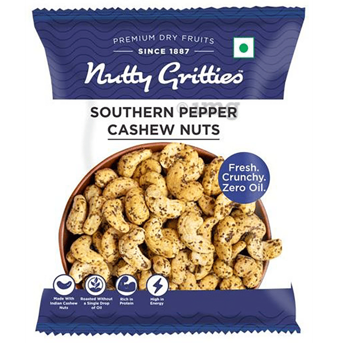 Nutty Gritties Southern Papper Cashew Nuts (21gm Each)