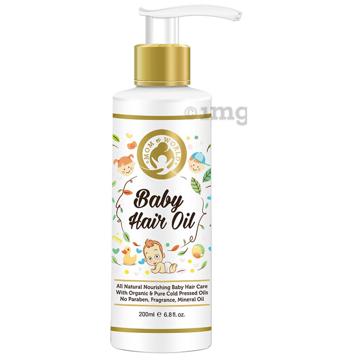 Mom & World Baby Hair Oil: Buy bottle of 200 ml Oil at best price in India  | 1mg