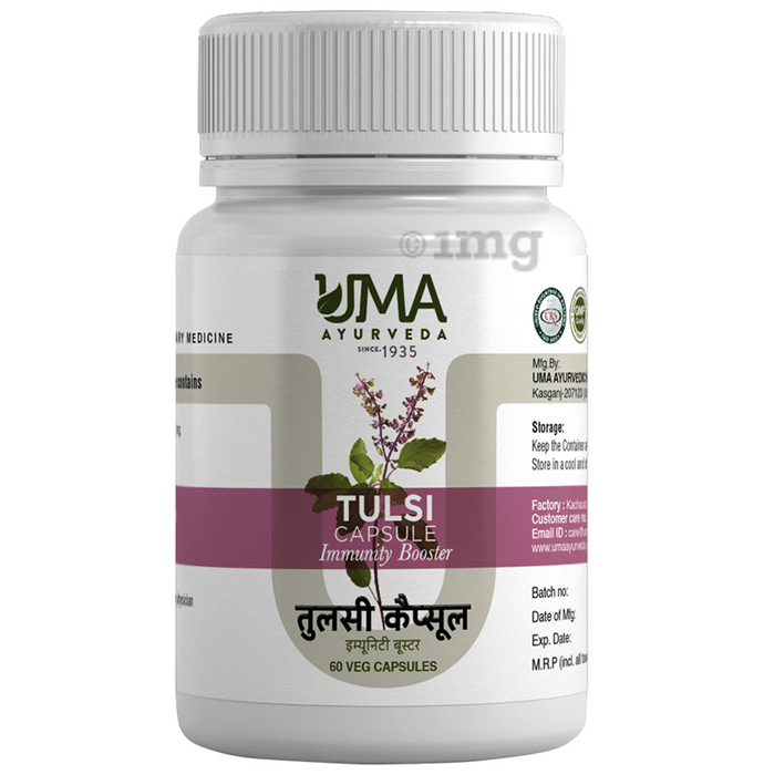 Uma Ayurveda Tulsi Immunity Booster Veg Capsule