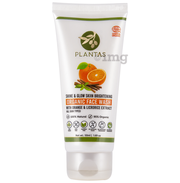 Plantas Shine & Glow Skin Brightening Organic Face Wash