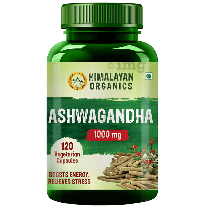 Himalayan Organics Ashwagandha 1000mg Vegetarian Capsule