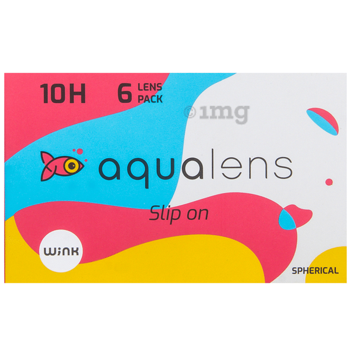 Aqualens 10H Monthly Disposable Contact Lens with UV Protection Optical Power -4 Transparent Spherical