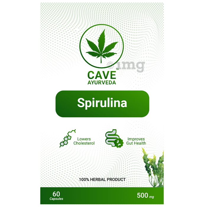 Cave Ayurveda Spirulina 500mg Capsule