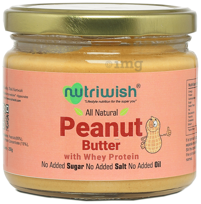 Nutriwish All Natural Peanut Butter with Whey Protein