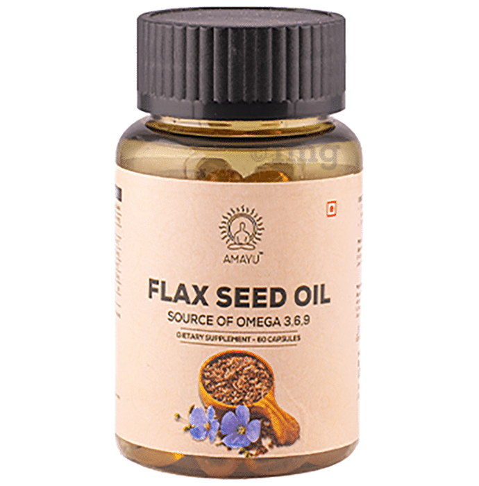 Amayu Flax Seed Oil Source of Omega 3,6,9 Capsule