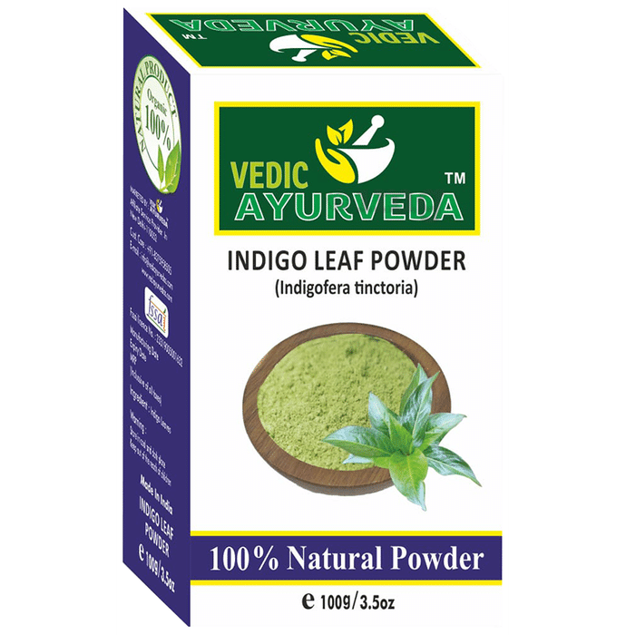 Vedic Ayurveda Combo Pack of Indigo Leaf Powder & Bhringraj Leaf Powder (100gm Each)