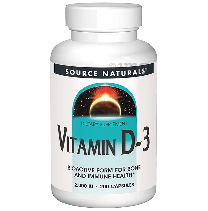 Source Naturals Vitamin D3 2000IU Capsule: Buy bottle of 200.0 capsules ...