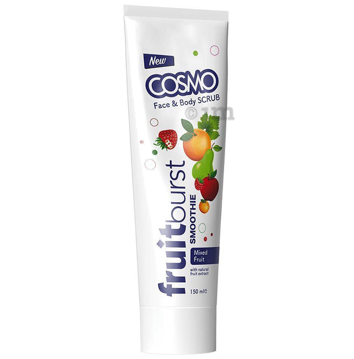 Cosmo Fruit Burst Smoothie Face & Body Scrub Mixed Fruit