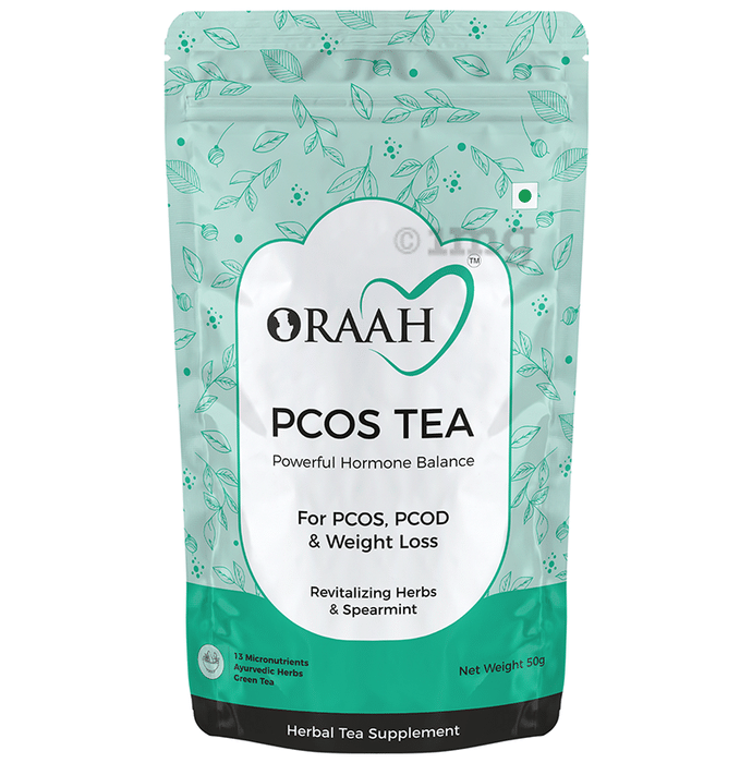 Oraah PCOS Revitalizing Herbs & Spearmint Green Tea (50gm Each)