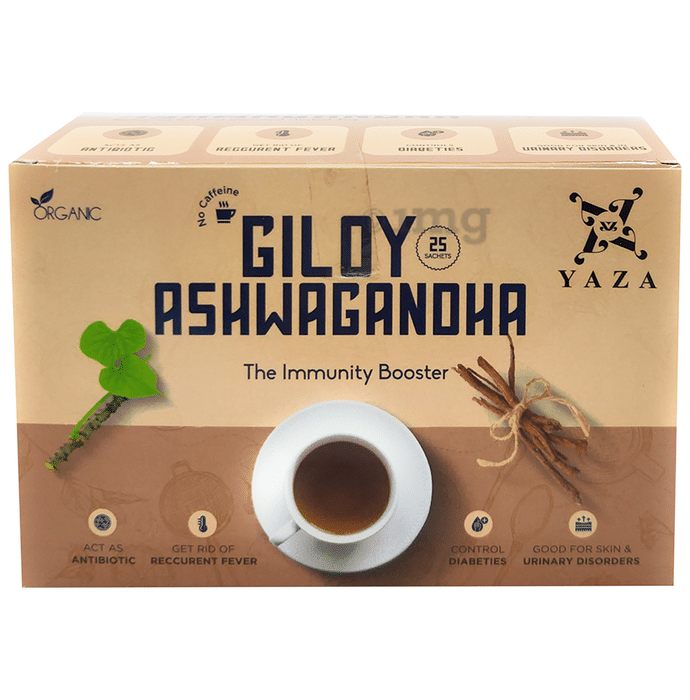 Yaza Giloy Ashwagandha Organic Tea Sachet (2gm Each)