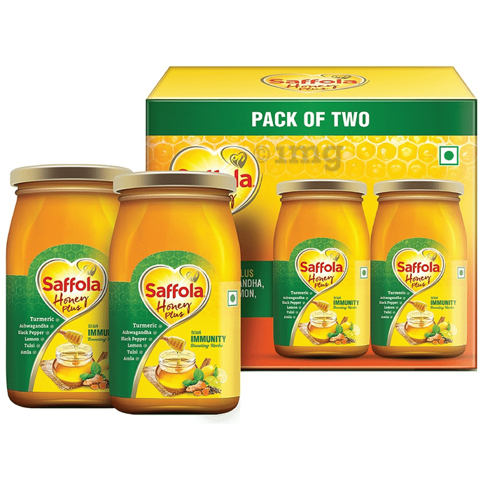 Saffola Honey Plus with Digestive & Wellness Herbs 250gm Each