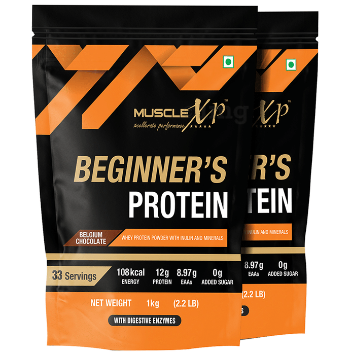 MuscleXP Beginner's Protein (1kg Each) Belgium Chocolate