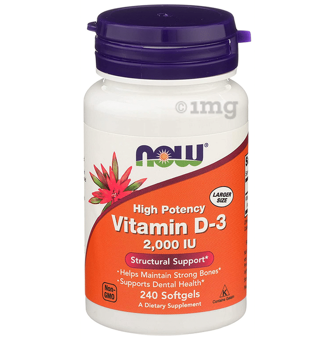 Now Vitamin D3 2000IU Softgels
