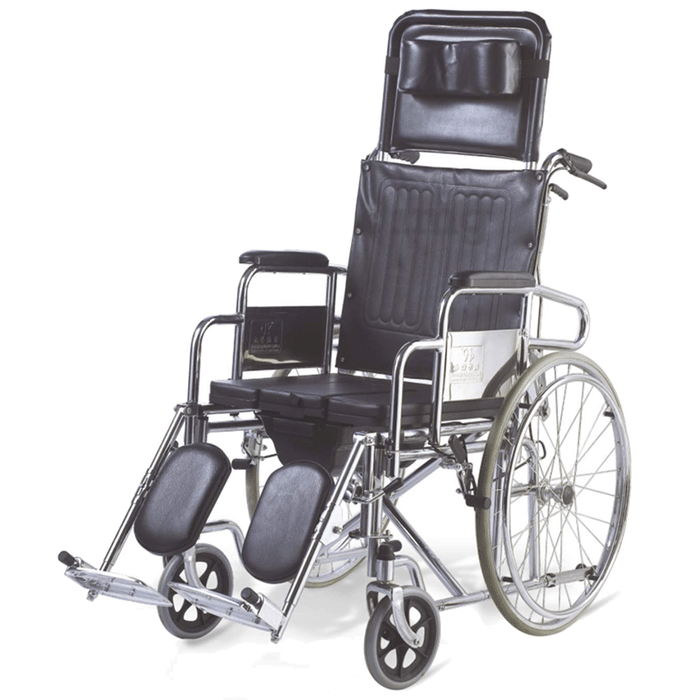 EASYCARE EC 607 GCJ Portable Aluminium Wheelchair with Backrest Reclining & Footrest (Capacity 100kgs)