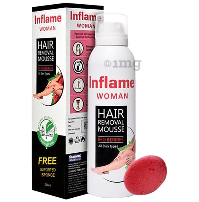 Inflame Women Hair Removal Mousse Spray Red Berries