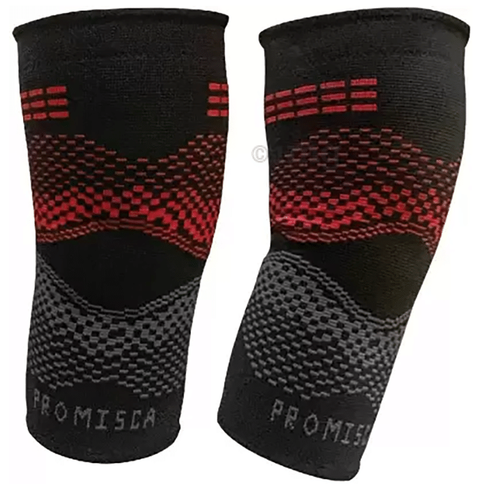 Promisca Unisex Compression Knee Cap Large Red