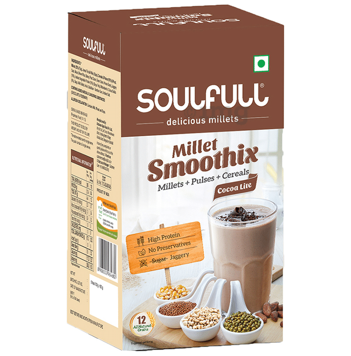 Soulfull Millet Smoothix (30gm Each) Cocoa Lite with Shaker Free