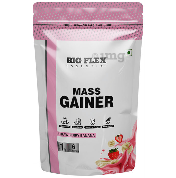 Big Flex Powder Essential Mass Gainer Strawberry