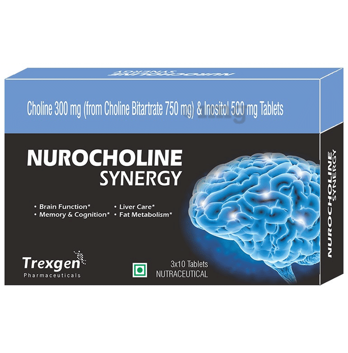 Trexgen Nurocholine Synergy Choline Bitartrate Inositol Tablet