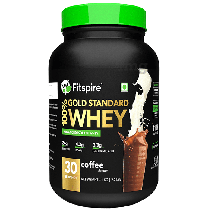 Fitspire 100% Gold Whey Advanced Isolate Protein Powder Coffee
