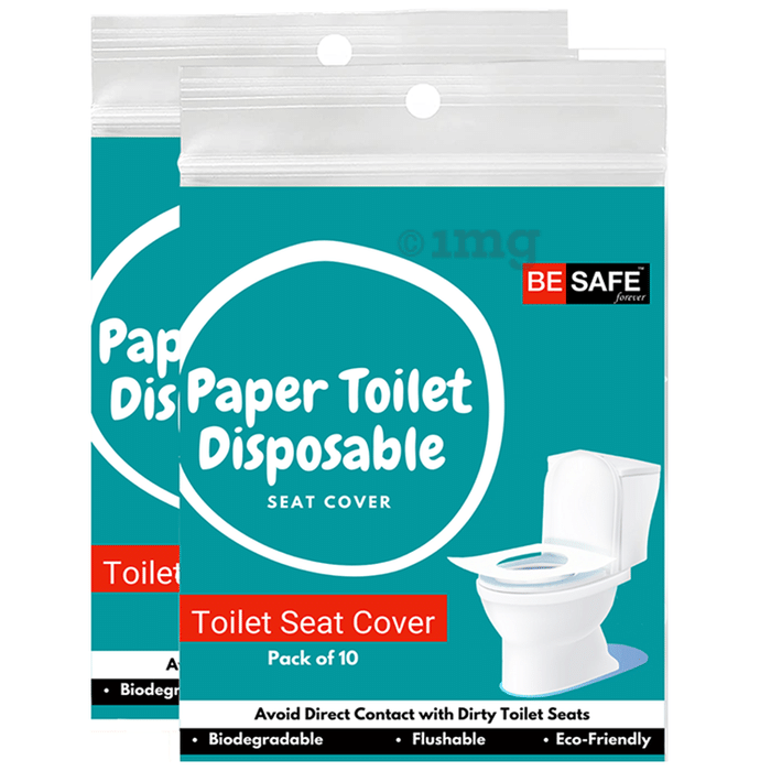 Be Safe Forever Disposable Paper Toilet Seat Cover (10 Each) Blue