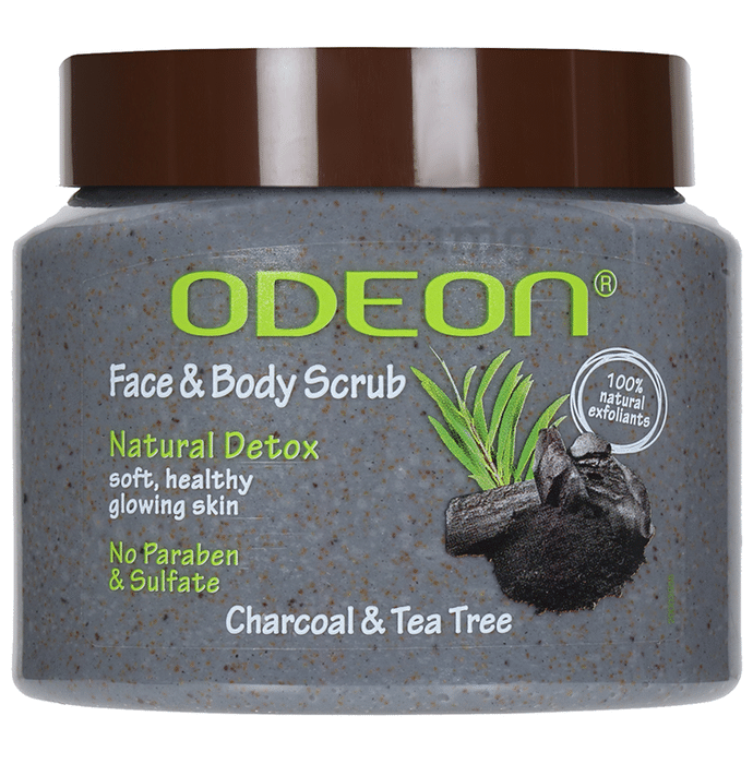 Odeon Charcoal & Tea Tree Face & Body Scrub