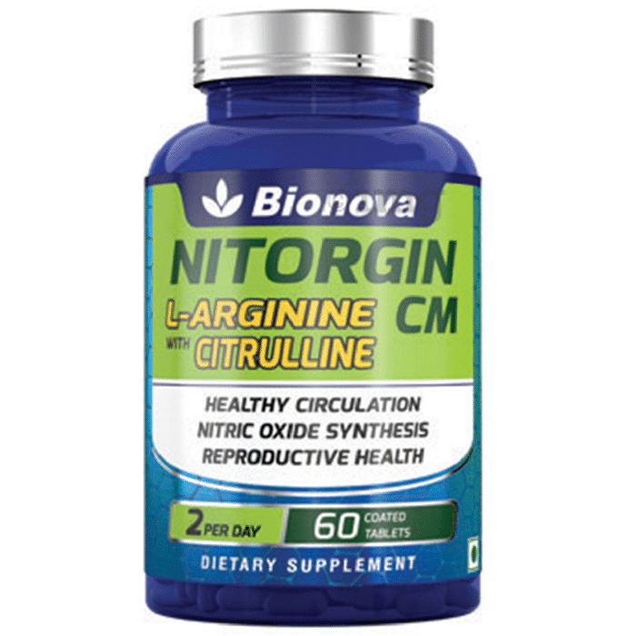 Bionova Nitorgin CM L-Arginine with Citrulline Coated Tablet