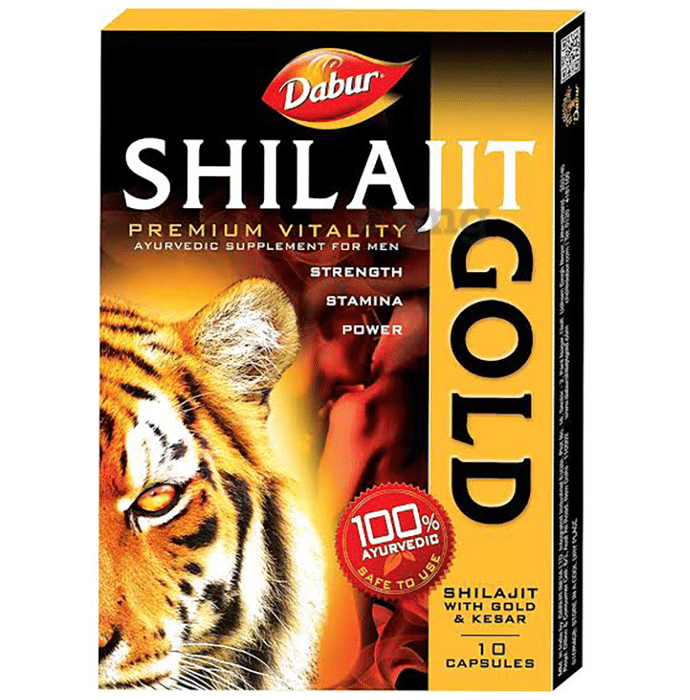 Dabur Shilajit Gold Capsule for Men | For Immunity, Strength, Stamina & Power |