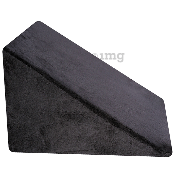 The White Willow Orthopedic Bed Wedge Acid Reflux Medical Grade Foam Support Firm Pillow Black
