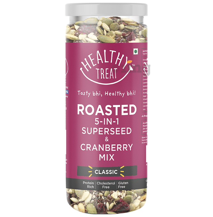 Healthy Treat Classic Roasted 5 in 1 Superseed & Cranberry Mix | Protein Rich & Gluten Free