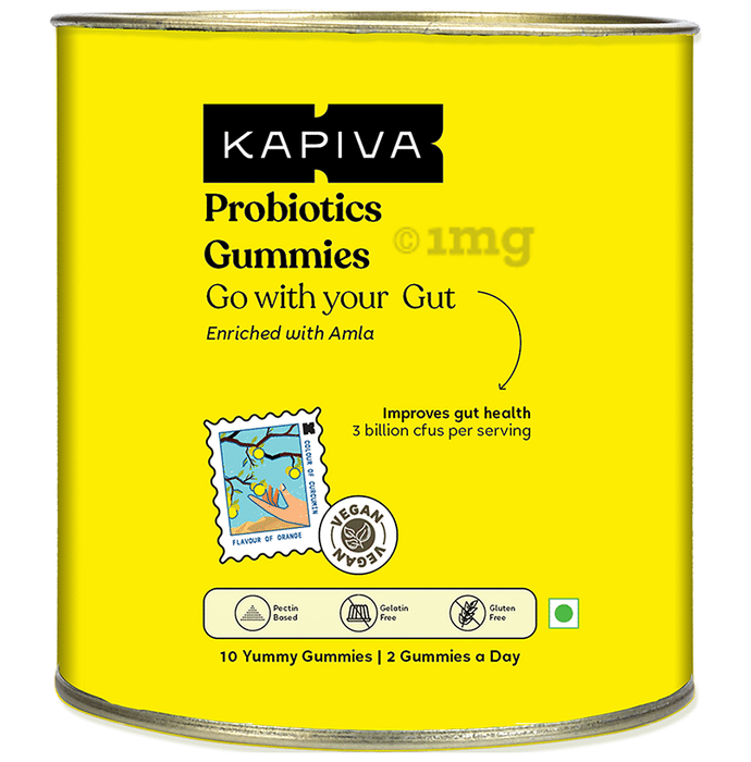 Kapiva Probiotics Gummies Enriched with Amla Orange