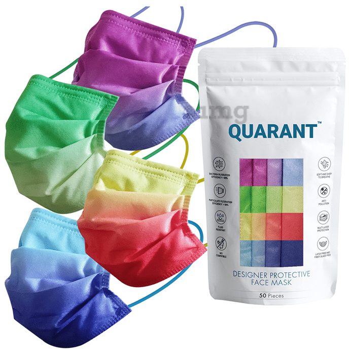 Quarant 4 Ply Designer Protective Face Mask Ombre Series Multicolor