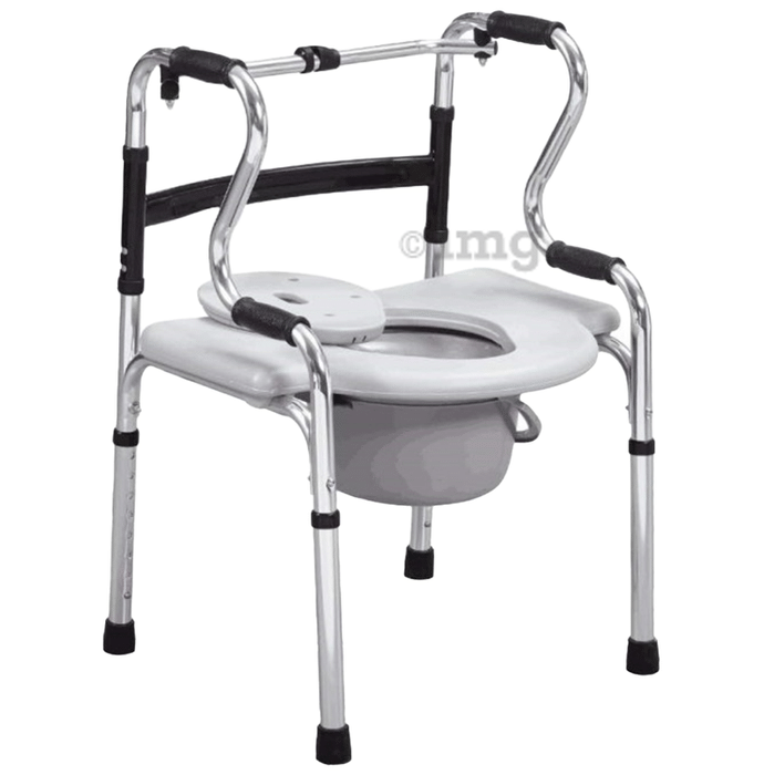 Med-E-Move MEDE-MOVE 5 in 1 Comprising Walker,Commode Chair, Toilet Seat Raiser, Bath Bench, Toilet Safety Frame