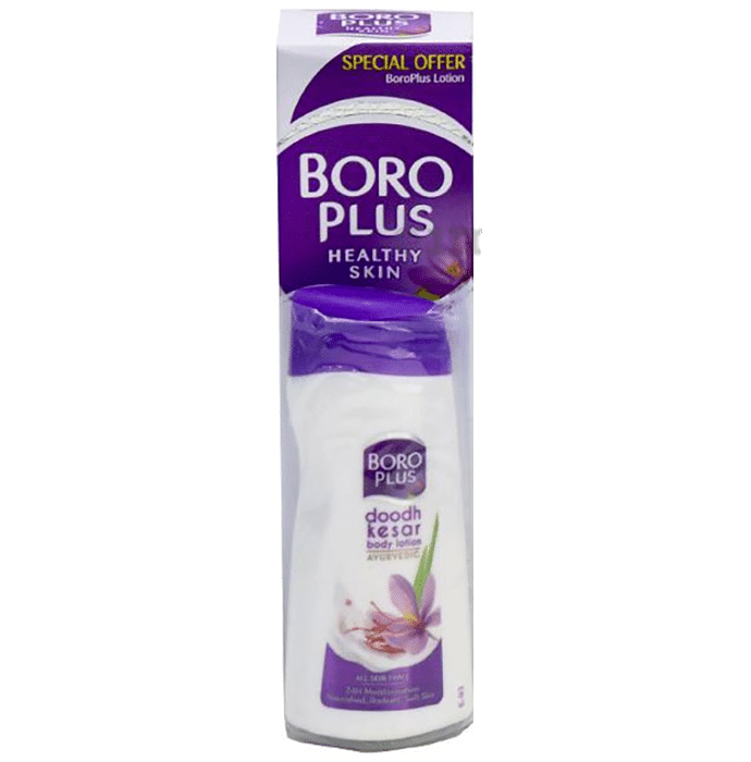 Boroplus Antiseptic Cream with Boro Plus Doodh Kesar Body Lotion 40ml Free