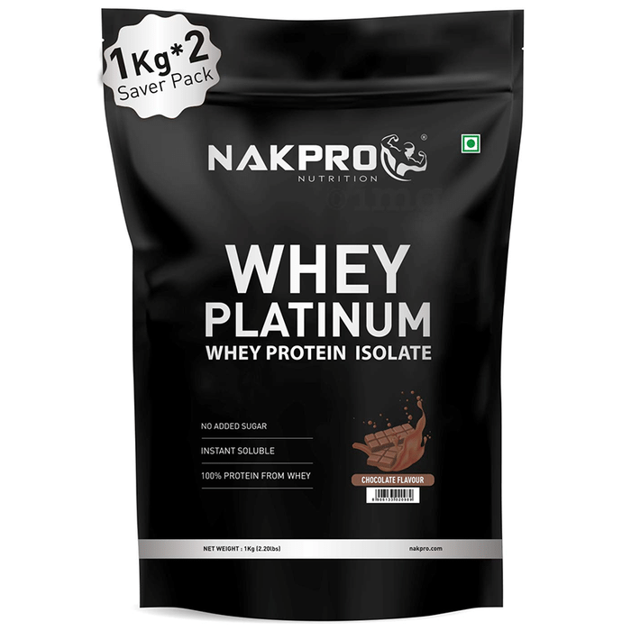 Nakpro Nutrition Whey Platinum Whey Protein Isolate (1kg Each) Chocolate